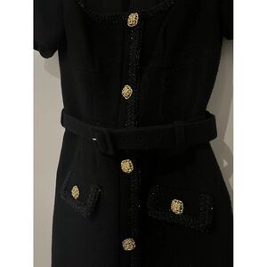 Self Portrait Black Tweed Dress